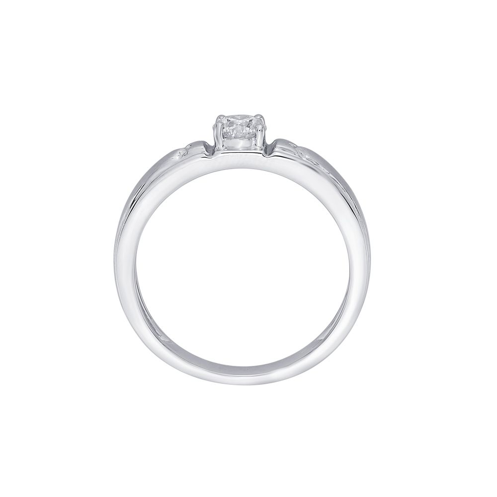 Dazzling Diamond and Platinum Solitaire Ring-Rings-YMR22003
