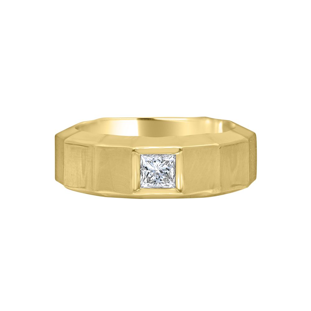 Solitaire Diamond Finger Ring For Men-Rings-YMR23007
