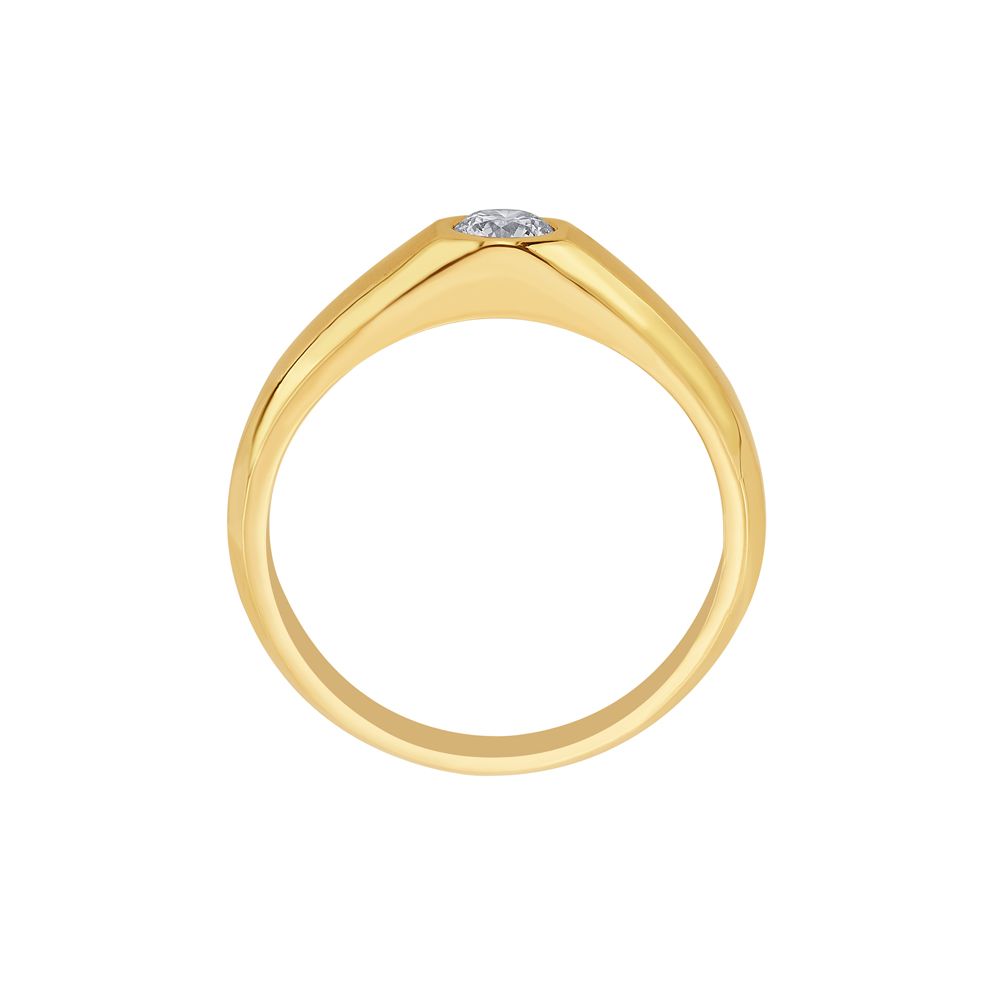 Solitaire Rose Gold Ring for Men-Rings-YMR23013