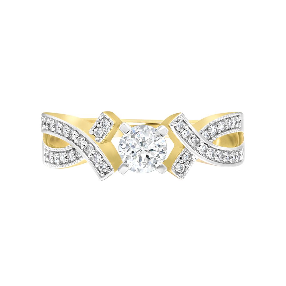 Multifaceted Diamond Finger Ring-Rings-YRG19019