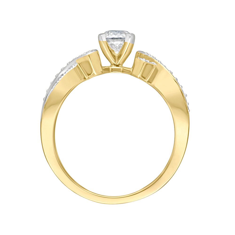 Multifaceted Diamond Finger Ring-Rings-YRG19019