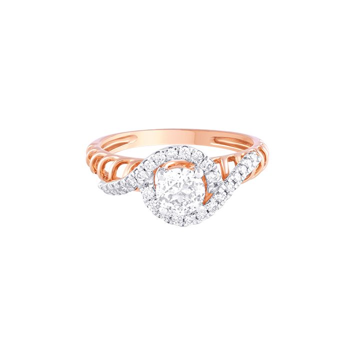 Rose Simplicity Eangagement Ring-Rings-YRG19022