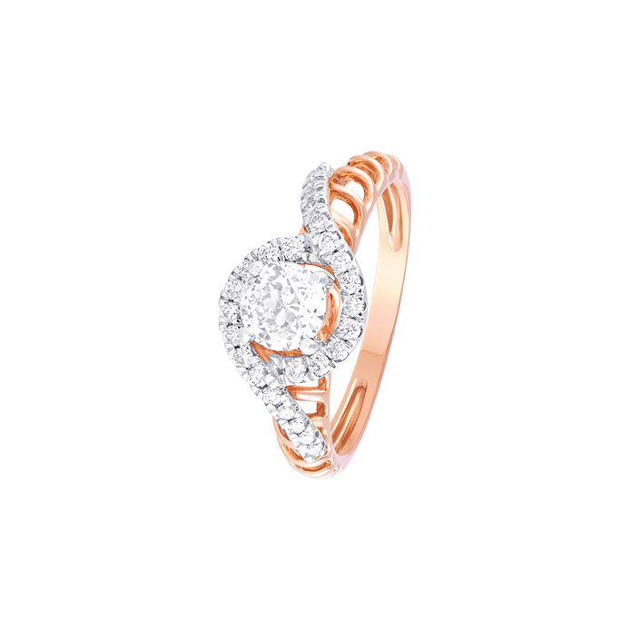 Rose Simplicity Eangagement Ring-Rings-YRG19022