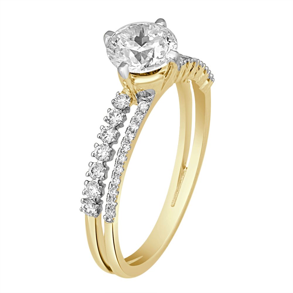 Universal Diamond Finger Ring in Rose Gold-Rings-YRG20525-M300XHB
