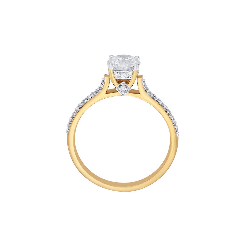 18KT Rose Gold and Diamond Mens Ring-Rings-YRG20528