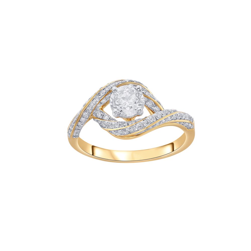 Eye Design Diamond Crown Star Finger Ring-Rings-YRG23007