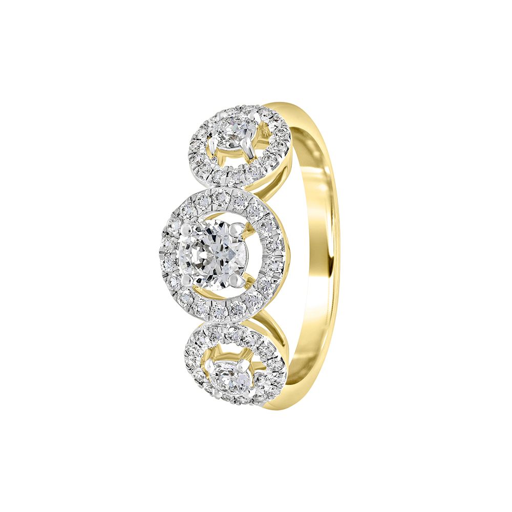 Circular Diamond Finger Ring-Rings-YRG23009