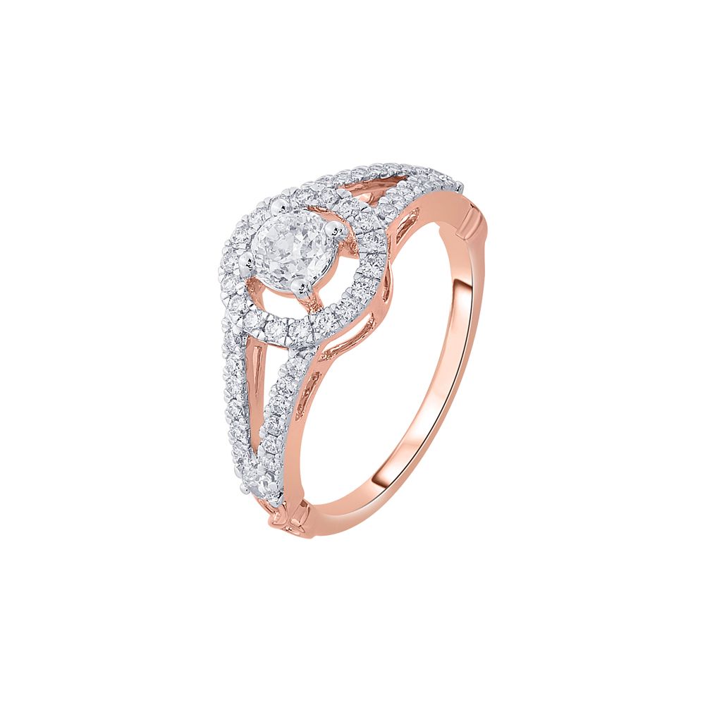 Attractive Diamond Finger Ring-Rings-YRG23010