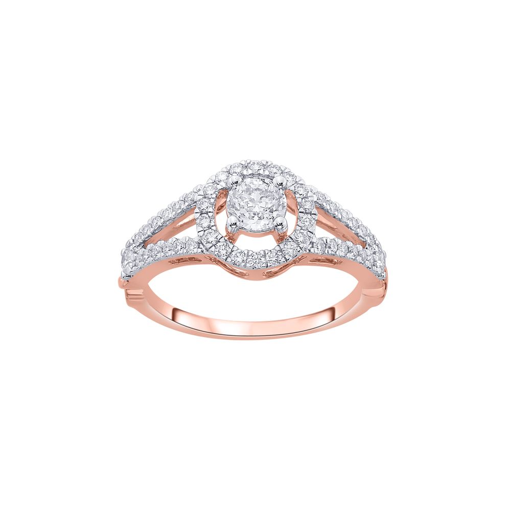 Attractive Diamond Finger Ring-Rings-YRG23010