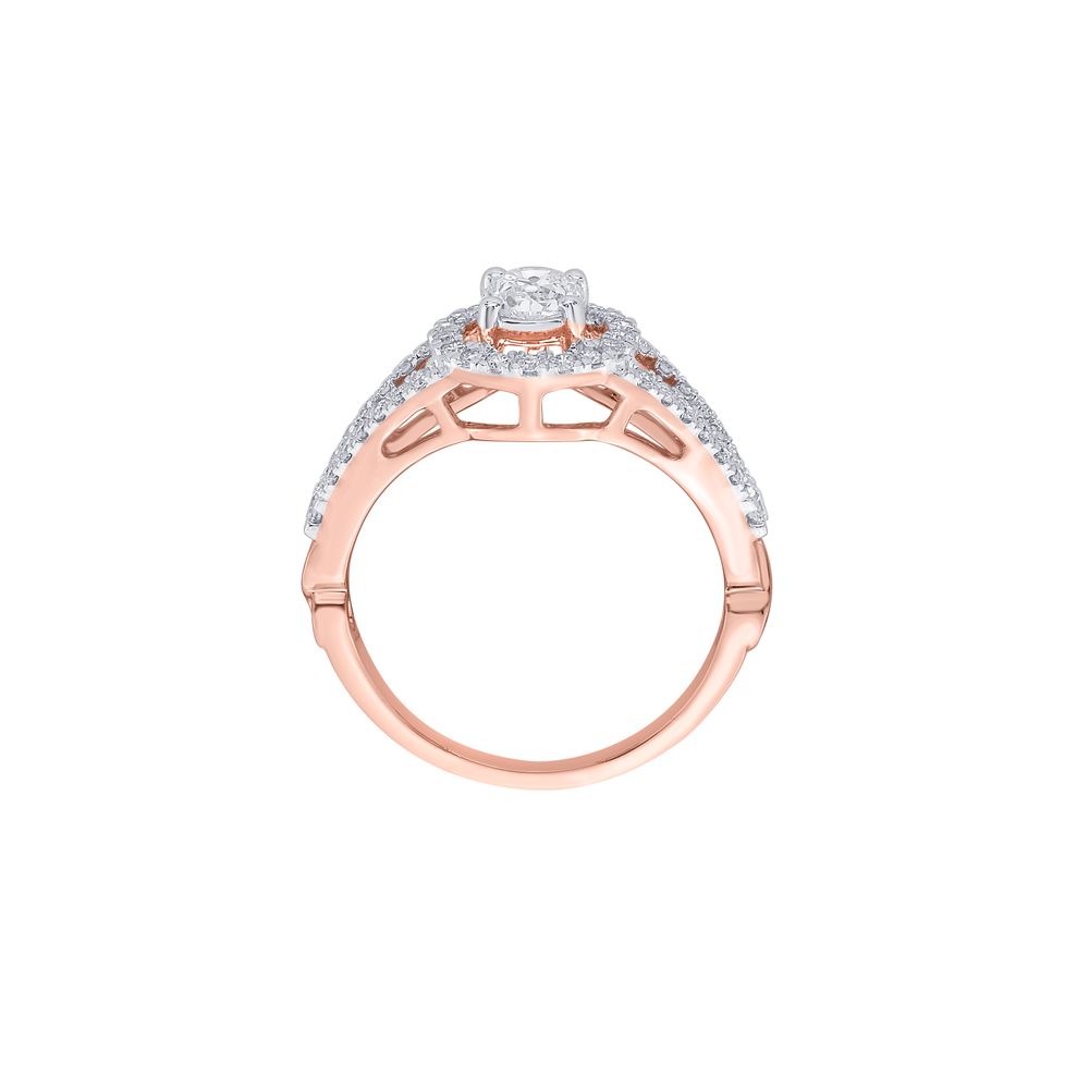 Attractive Diamond Finger Ring-Rings-YRG23010