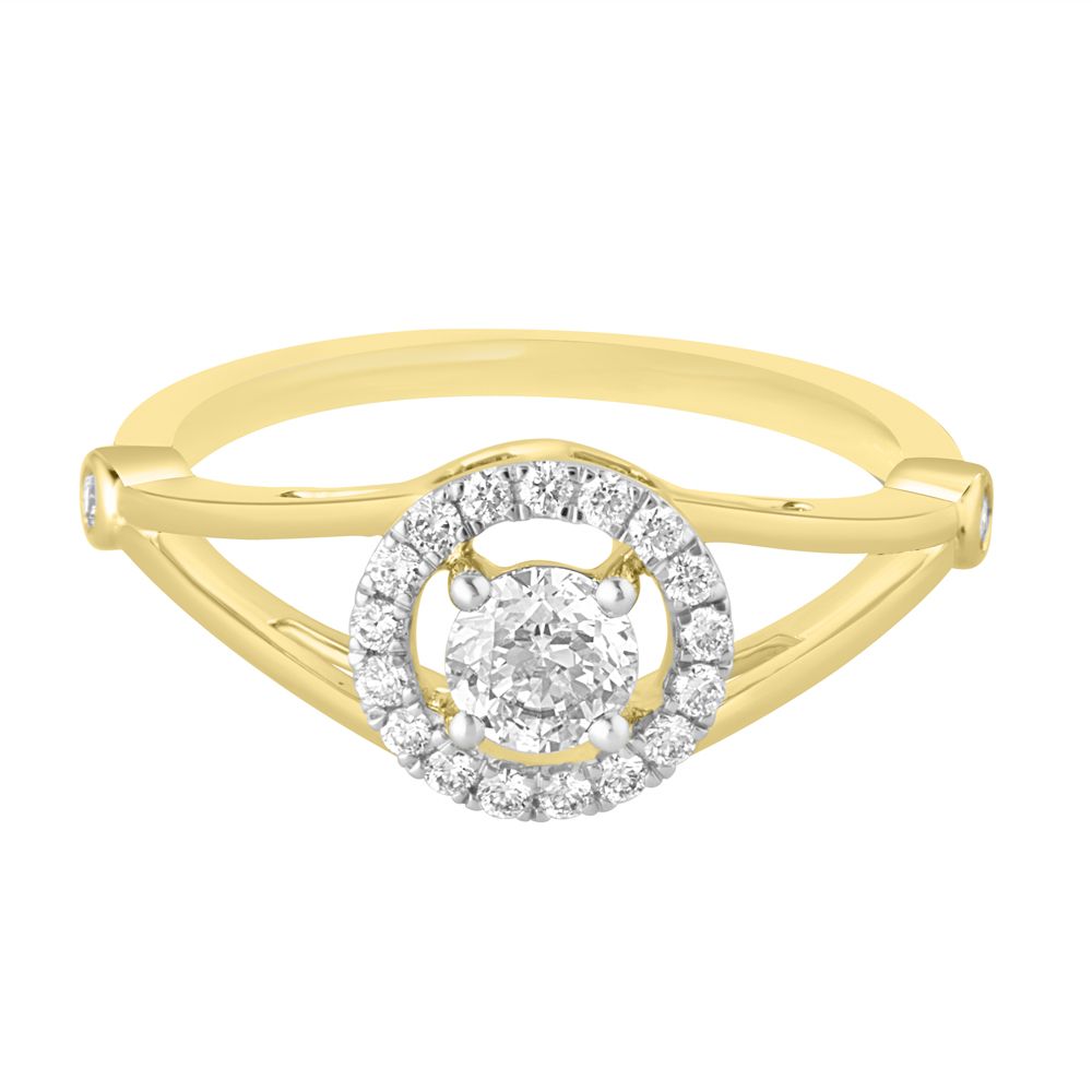 Graceful Yellow Gold Ring-Rings-YRG23011