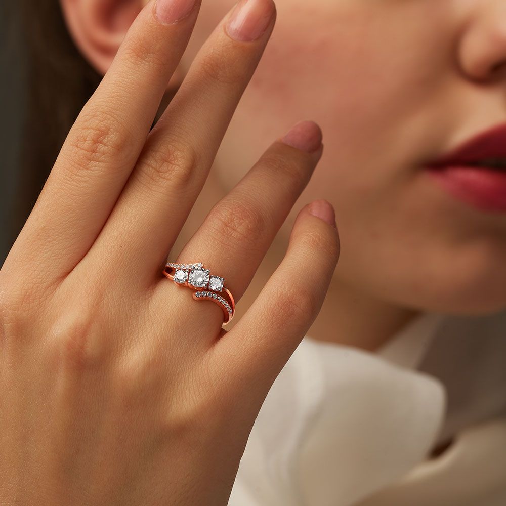 Glorious 18KT Rose Gold Ring-Rings-YRG23014