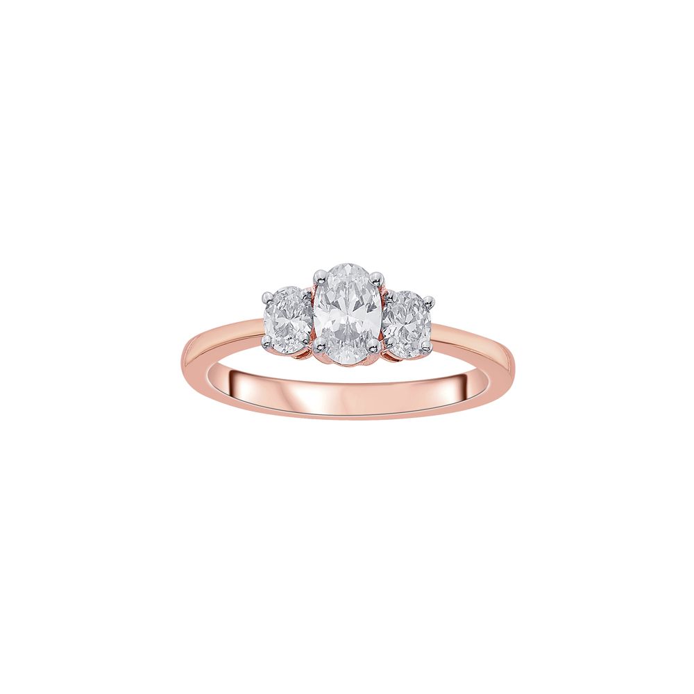 Sparkling Diamond Ring in Rose Gold-Rings-YRG23016