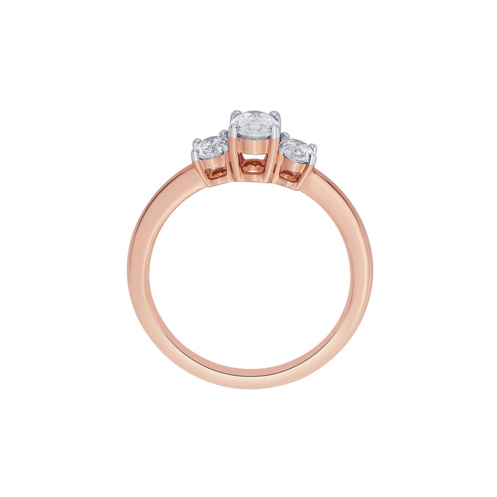 Sparkling Diamond Ring in Rose Gold-Rings-YRG23016