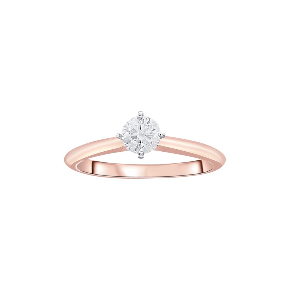 Glittering Diamond Rings in 18KT Rose Gold-Rings-YRG23026