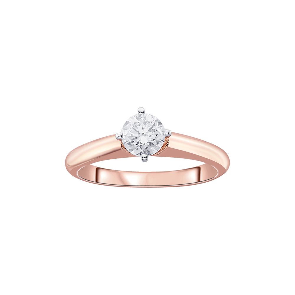 Simple Solitaire Diamond Finger Ring-Rings-YRG23028