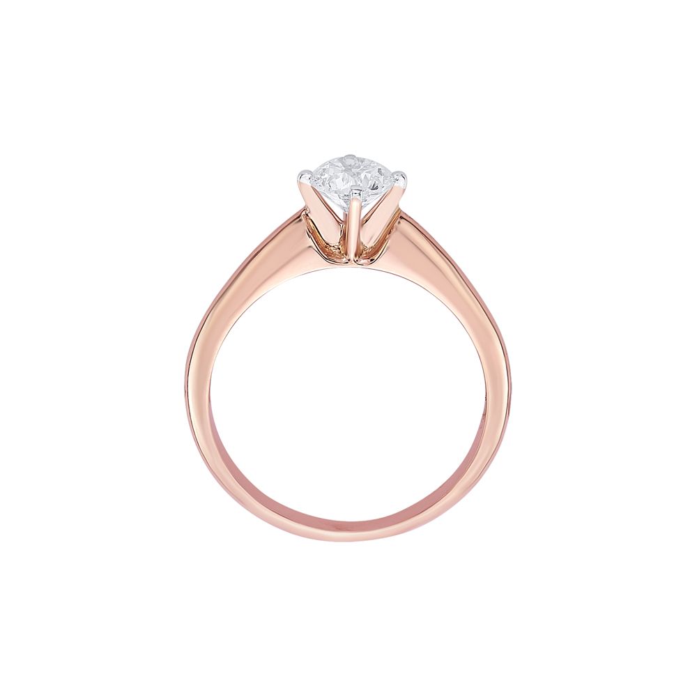 Simple Solitaire Diamond Finger Ring-Rings-YRG23028