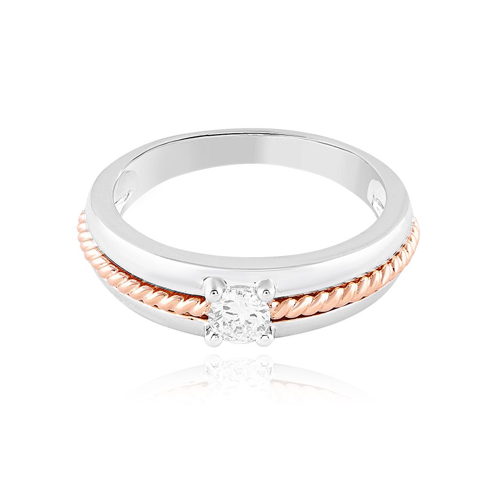 Modern Solitaire Diamond Ring-Rings-YRG25K01
