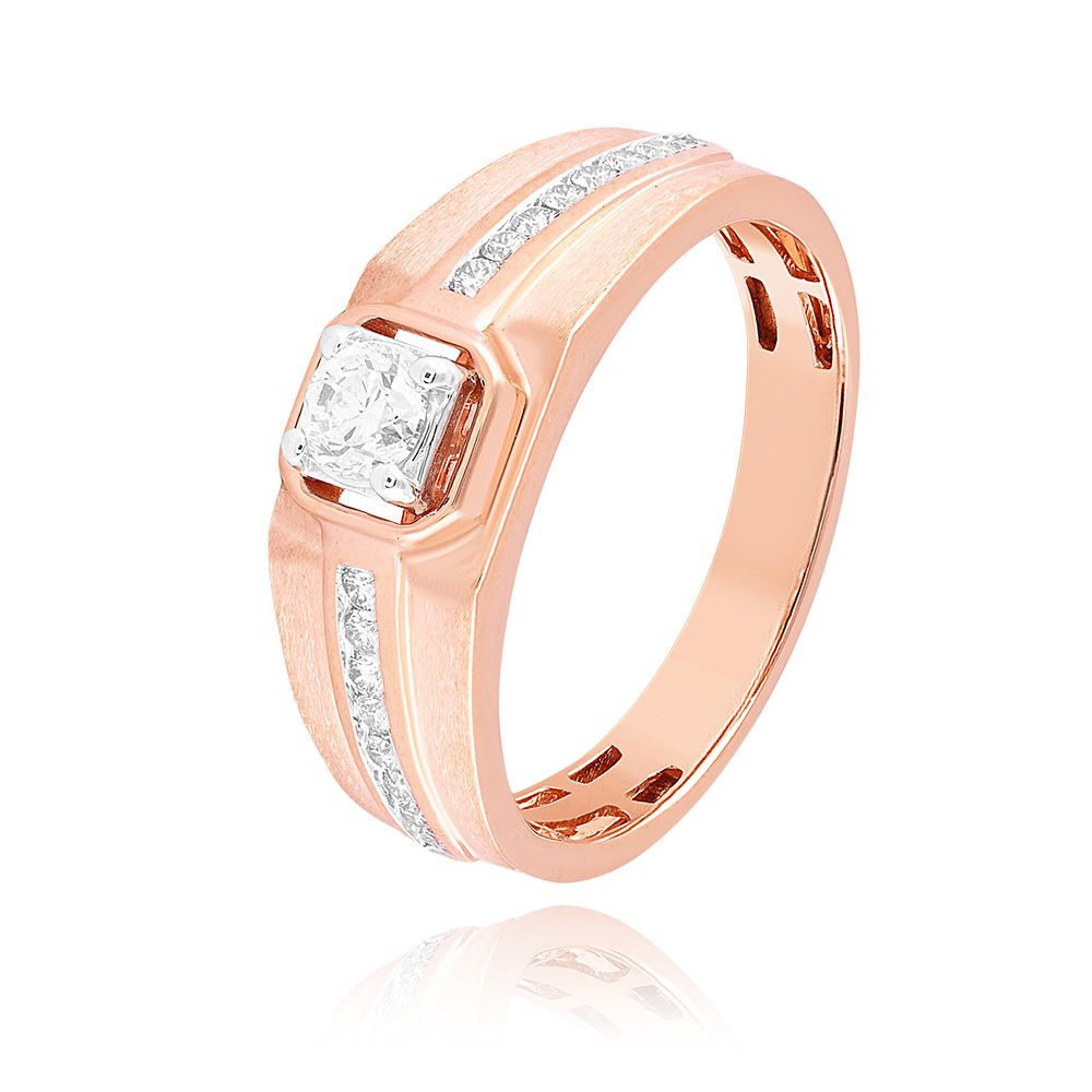 Bold Solitaire Diamond Ring-Rings-YRG25K02