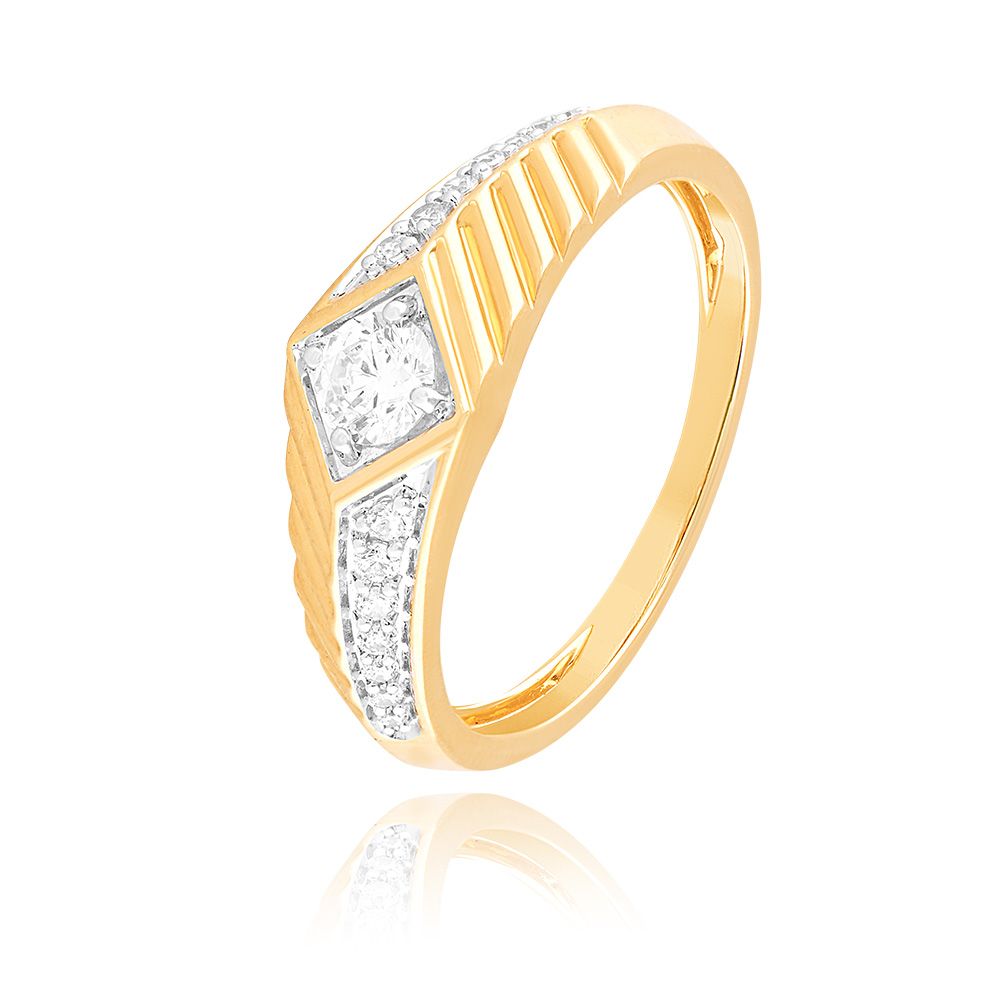 Sharp and Stylish Solitaire Ring-Diamond-YRG25K03