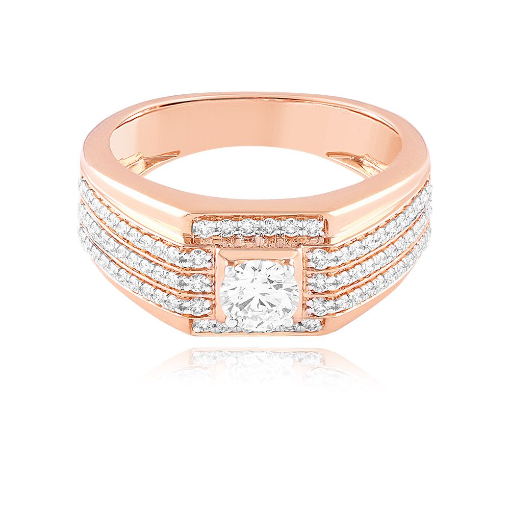 Structured Solitaire Diamond Ring-Diamond-YRG25K05