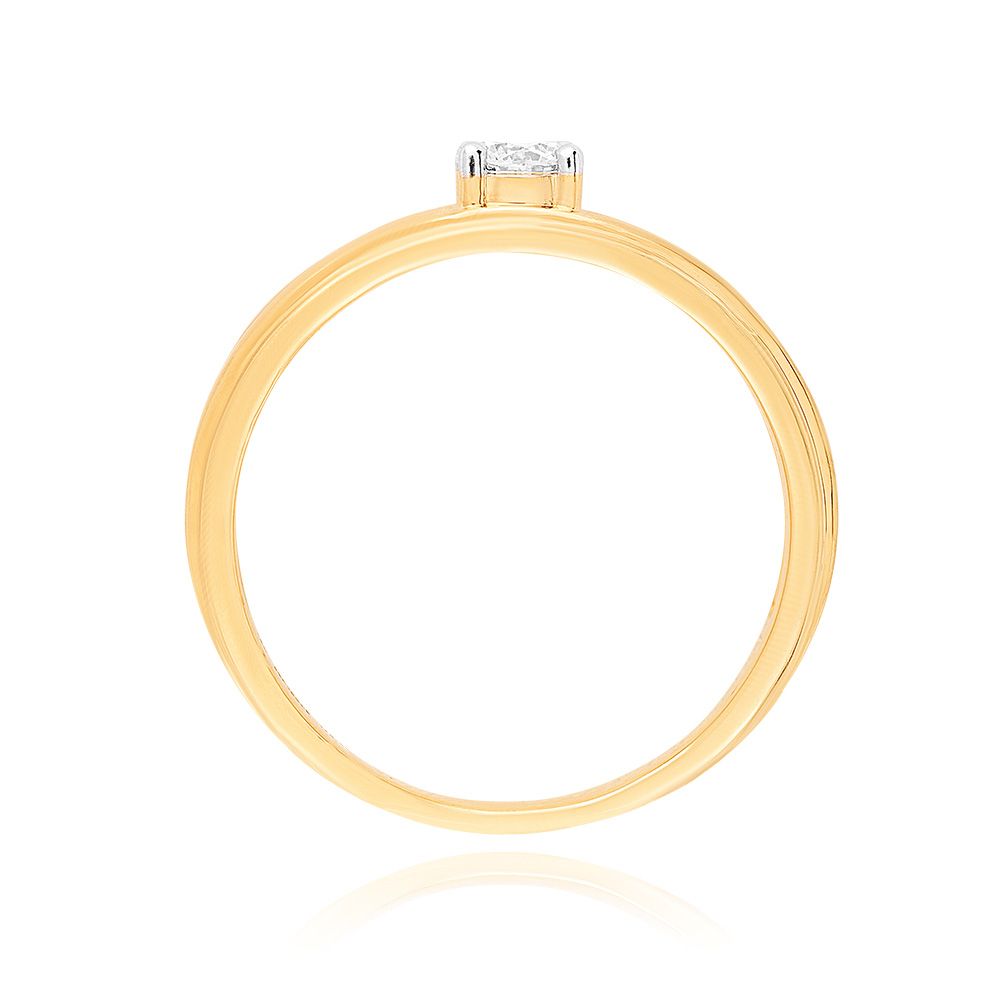 Textured Solitaire Diamond Ring-Diamond-YRG25K07