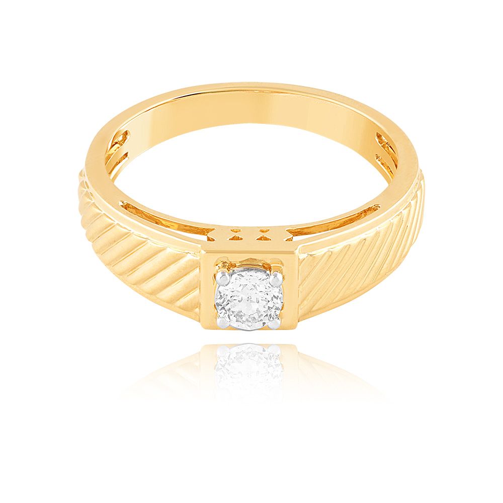 Square-Set Solitaire Diamond Ring-Diamond-YRG25K08