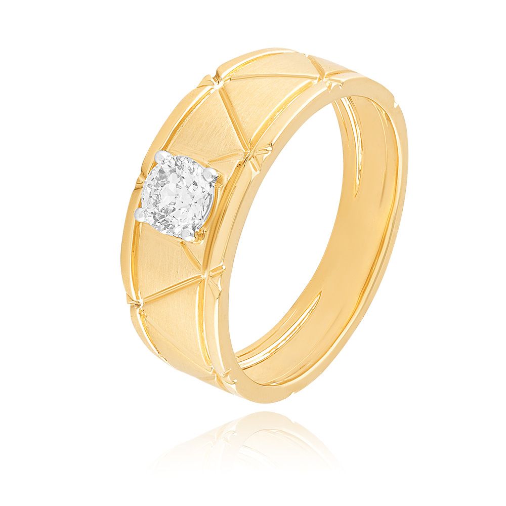 Stylish Solitaire Diamond Ring-Diamond-YRG25K10