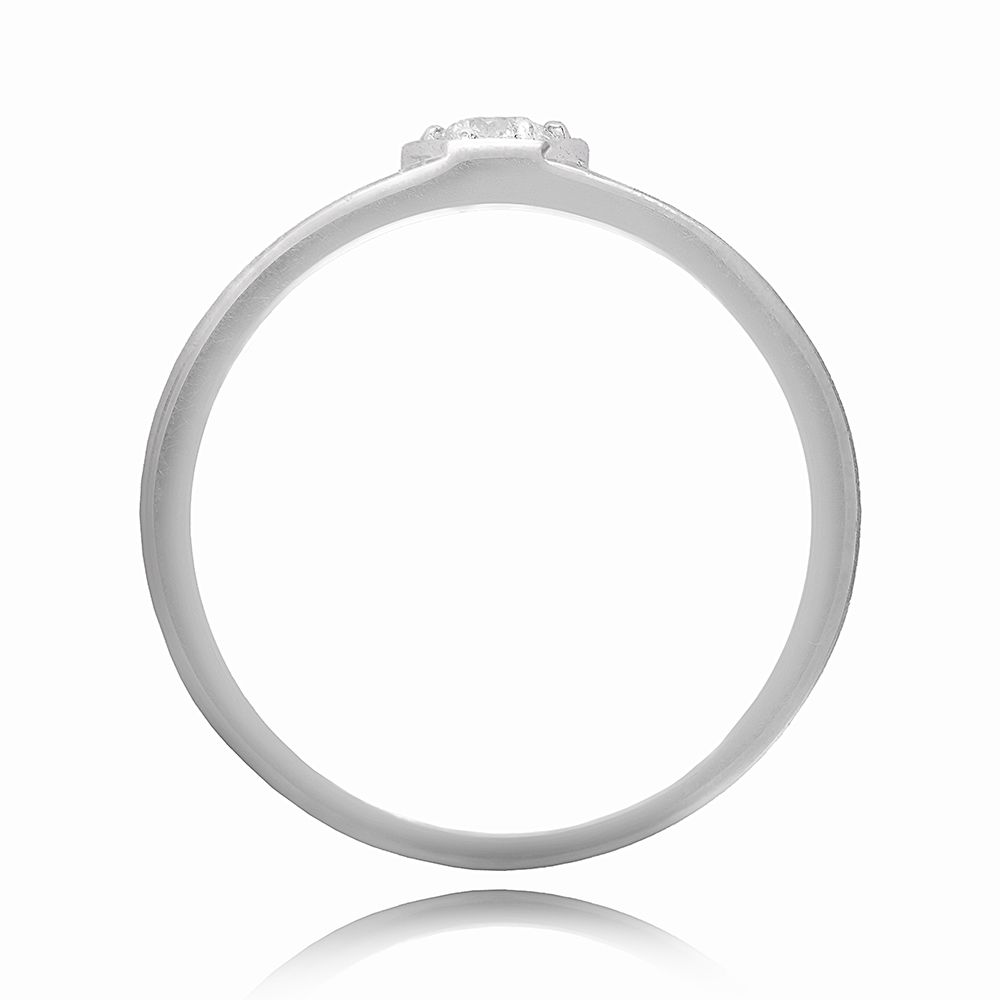 Sleek Platinum Diamond Ring-Rings-YRG25K40