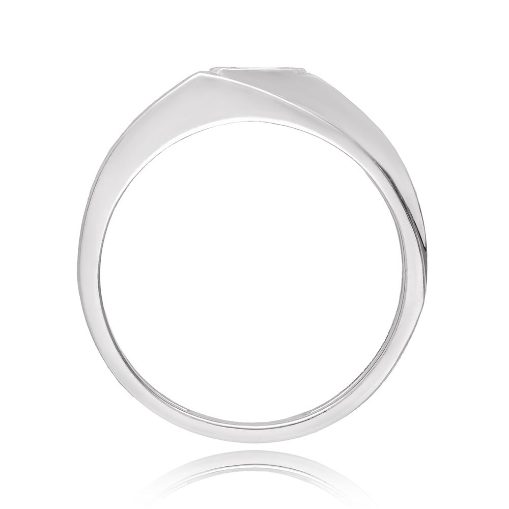 Platinum Bezel Diamond Ring-Rings-YRG25K45