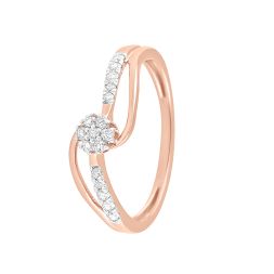 Eternal Rose Gold Floral Womens Ring alternate view 1