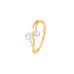 Geometric Swirl Diamond Ring alternate view 1