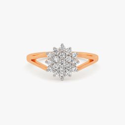 Floral Diamond Finger Ring alternate view 2
