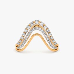 18KT Yellow Gold Diamond Finger Ring alternate view 1