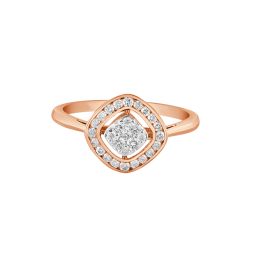 Elegant Diamond And Rose Gold Finger Ring alternate view 1