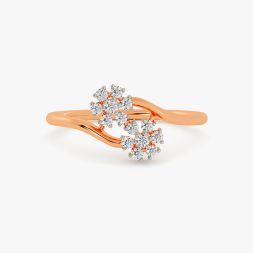 Effulgent Floral Diamond Rose Gold Ring alternate view 1