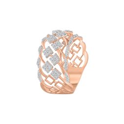 Charming Diamond Studded Rose Gold Band alternate view 1