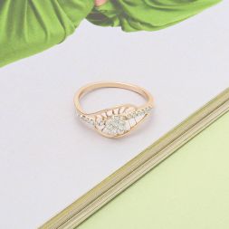 Stunning Infinity Design Diamond Finger Band alternate view 1
