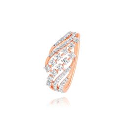 Festive Swirl Rose Gold Ring alternate view 1