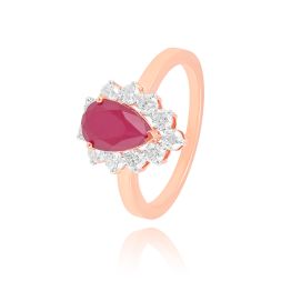 18KT Rose Gold Drop Women Ring alternate view 1