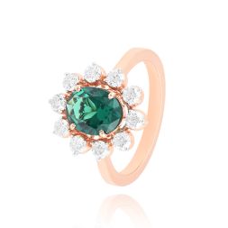18KT Rose Gold Geometric Women Ring alternate view 1