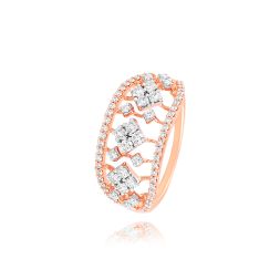 Classic Geometric Rose Gold Ring alternate view 1