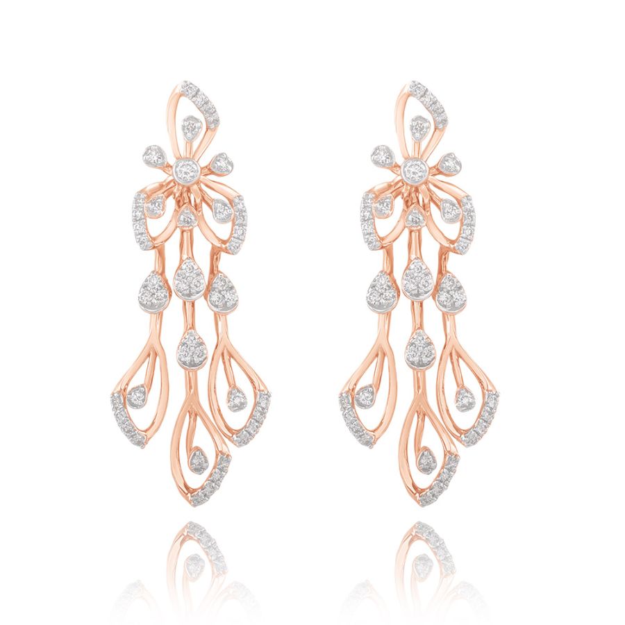 Astra Rose Geometric Danglers
