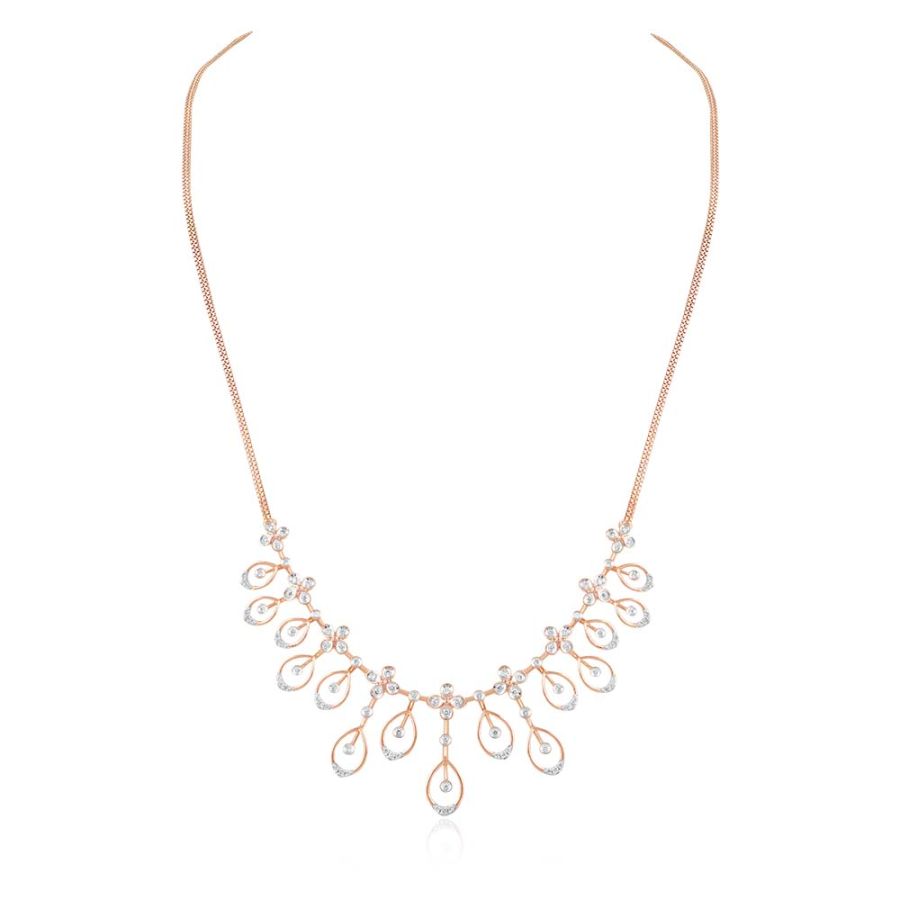 Diamond Floral Astra Necklace