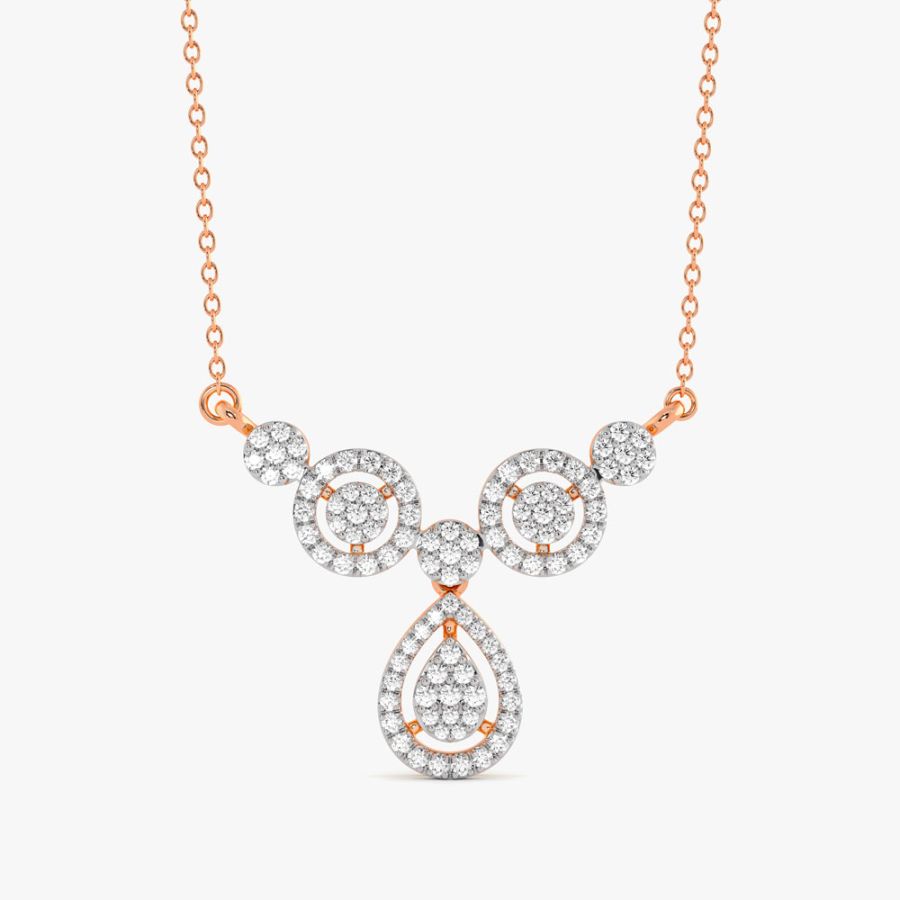 Radiant Diamond Rose Gold Necklace