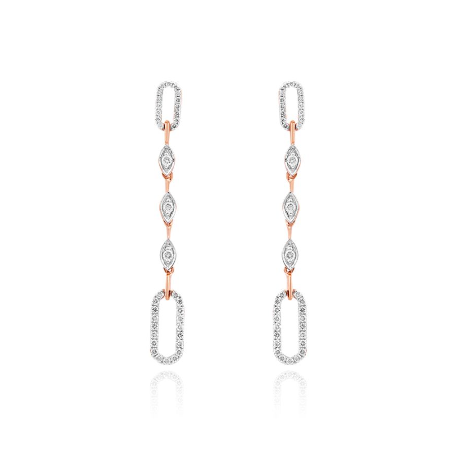 Gleam Diamond Long Earrings 