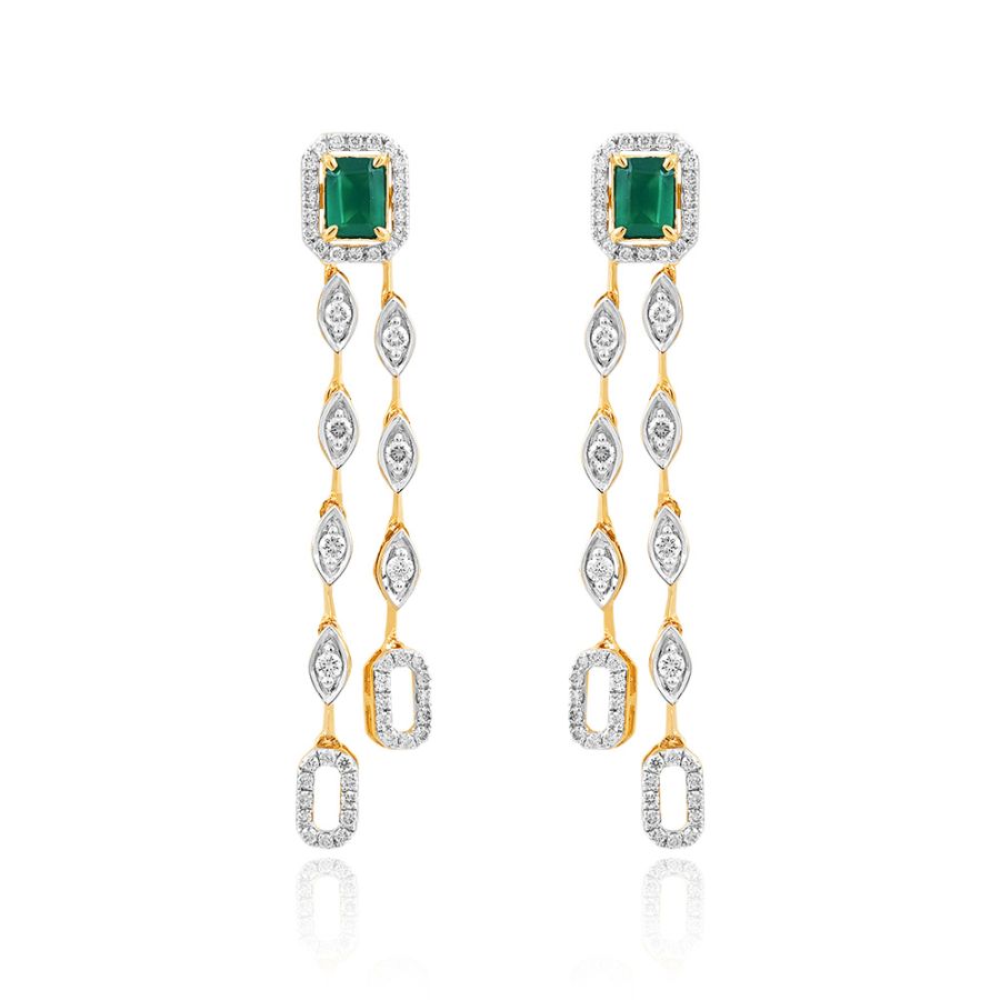 Green Brilliance Diamond Earrings