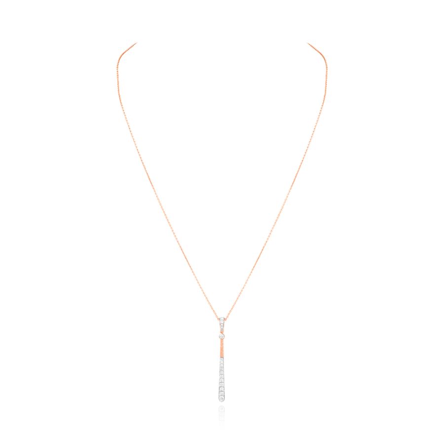 Elegant Casual Diamond Rose Necklace