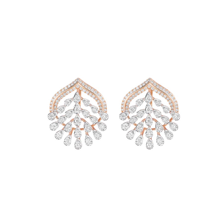 Illustrious Rose Gold and Diamond Earrings