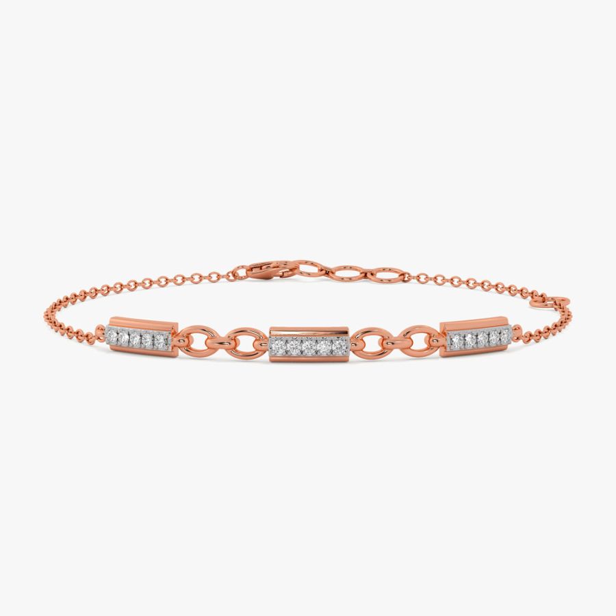 Elegant 18KT Rose Gold Women Bracelet